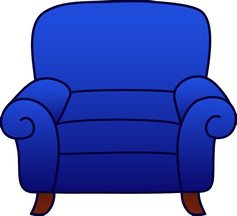 Blue Armchair Clipart - Free Clip Art