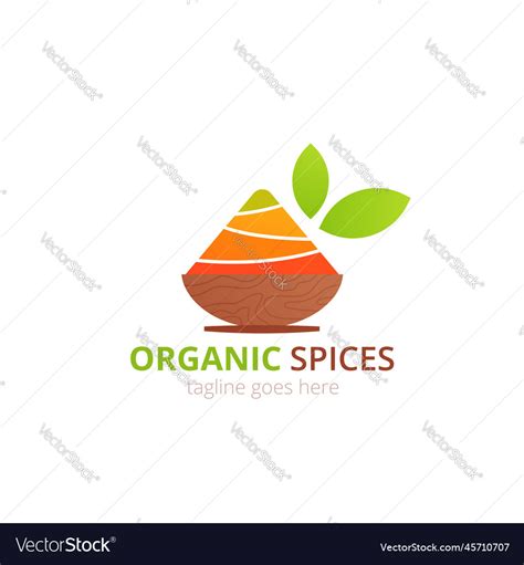 Organic spices logo concept design food Royalty Free Vector