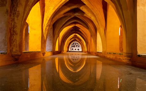 Arches Architecture Royal Palace of Seville Spain 5K Preview | 10wallpaper.com