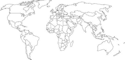 World Map Colour in | World map outline, World map printable, Blank world map