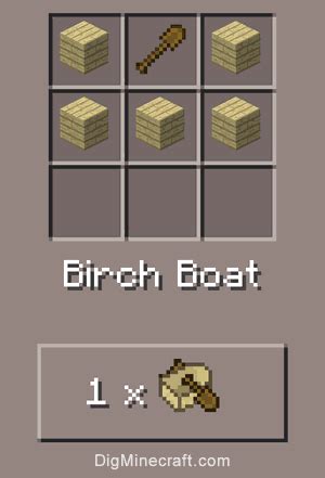 How to make a Birch Boat in Minecraft