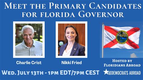 Florida Governor Primary Meet the Candidate Event - Democrats Abroad