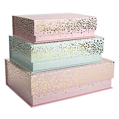 Amazon.com: Tri-Coastal Design Decorative Nesting Storage Boxes with Lids Stackable Box Set with ...