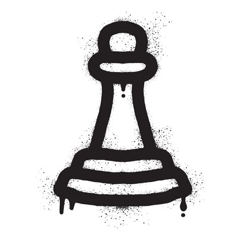 Chess pawn graffiti with black spray paint 35259826 Vector Art at Vecteezy