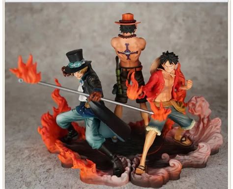 Aliexpress.com : Buy Anime One Piece Ace Luffy Sabo Fire Fist 3pcs/set PVC Action Figure Toy ...