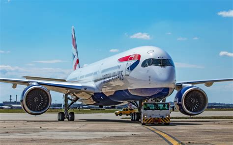 Download wallpapers Airbus A350 XWB, British Airways, Airbus A350, passenger airliner, airplane ...
