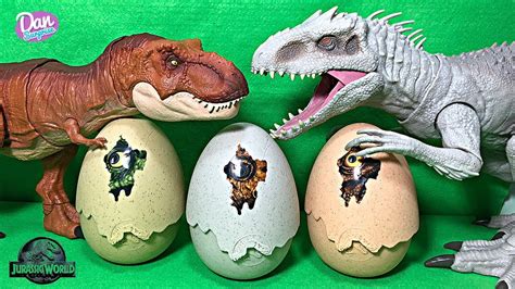 Hatch new Dinosaur Eggs with Jurassic World Dinosaurs! - YouTube