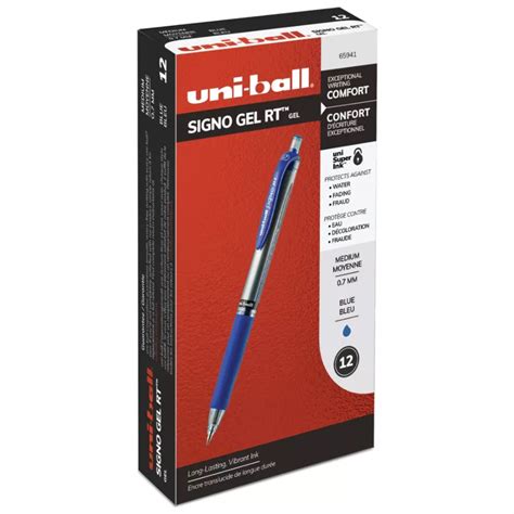 uni-ball Signo Gel RT Retractable Pens, Medium Point, 0.7 mm, Silver Barrel, B | eBay