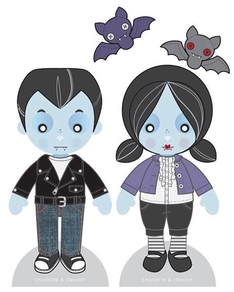 Printable PDF Vampire Paper Dolls - Etsy | Paper dolls, Dolls, Etsy