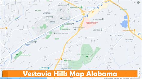 Vestavia Hills, Alabama Map