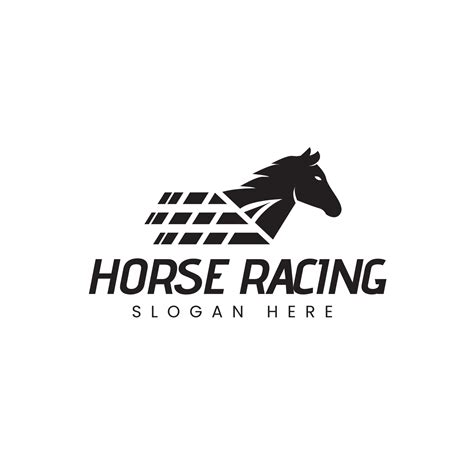 Modern design logos of full speed horse racing, logos of racing clubs ...