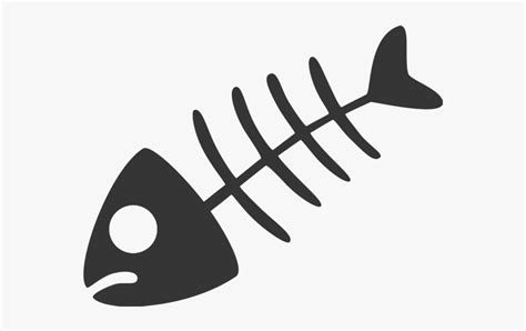 Fish Bone Skeleton Clip Art - Fish Bone Vector Png, Transparent Png - kindpng