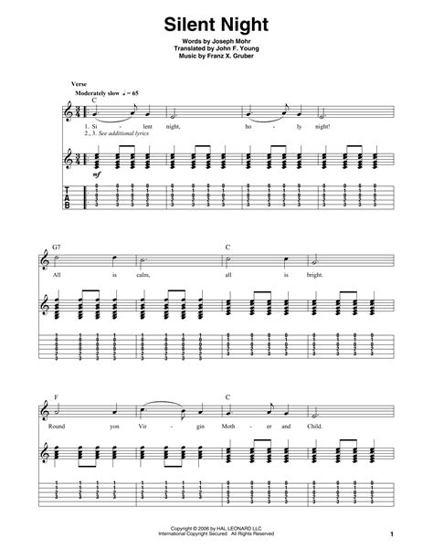 Silent Night by Joseph Mohr - Guitar Tab Play-Along - Guitar Instructor