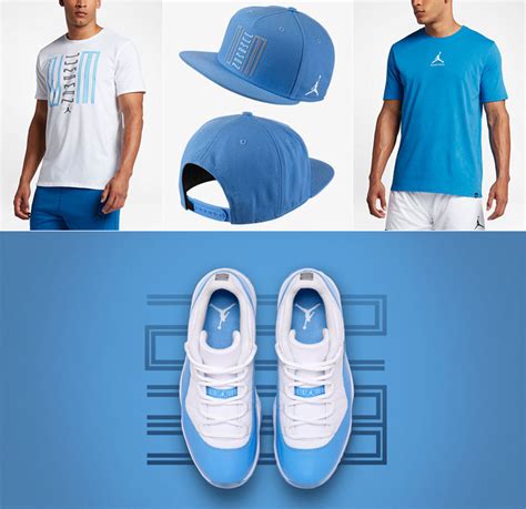 Clothing to Match Air Jordan 11 Low UNC | SportFits.com