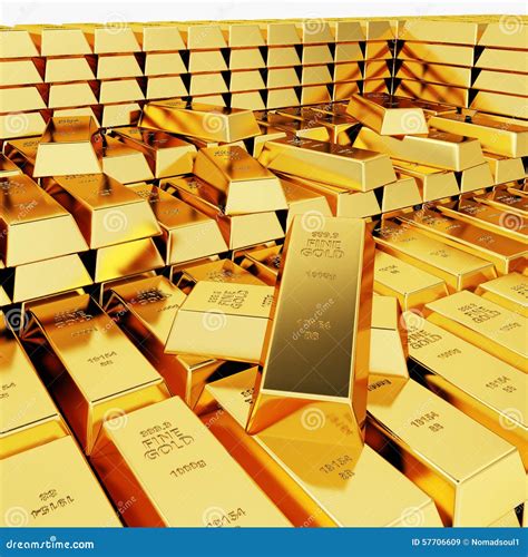 Great Amount Of Gold Bars Stock Illustration - Image: 57706609