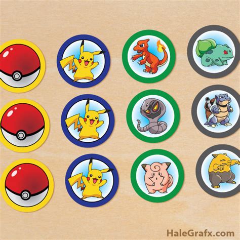 FREE Printable Pokémon Cupcake Toppers