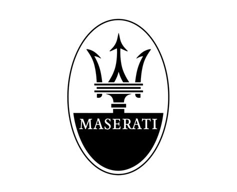 Maserati Brand Logo Car Symbol Black Design Italian Automobile Vector ...