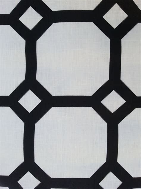 100% Linen Fabric by the Yard Black Geometric Print Upholstery - Etsy