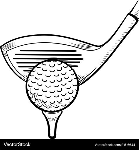 Golf Club Drawing : Free Golf Club And Ball Vector Image | Bodenuwasusa