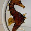 Verre à pied inspiration marine - Sculpture hippocampe -Art Verrier