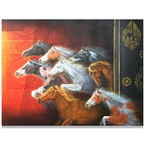 8 Horse Painting Original Thai Art and Asian Paintings for Sale Online