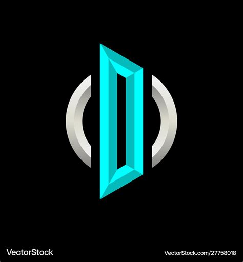 Initial o or d gaming esport logo design modern Vector Image