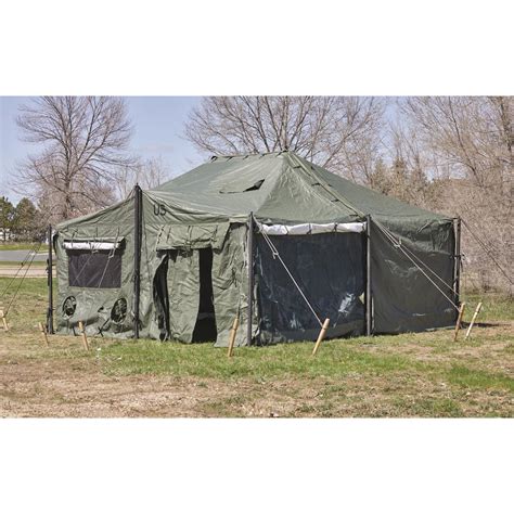 U.S. Military Surplus MGPTS Type 1 Tent System, 18' x 18', Used ...