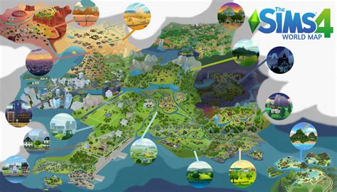 Sims 4 World Map by EmilyJayneDraws on DeviantArt | Sims 4, Sims 4 ...