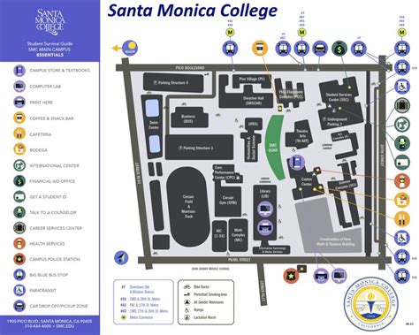 Santa Monica College Campus Map - SMC - Ontheworldmap.com