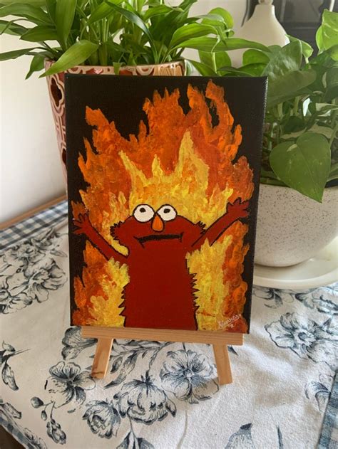 Elmo on Fire : r/drawing