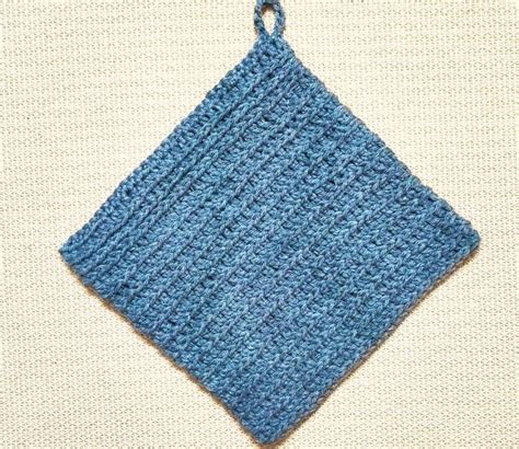 Ribbed Double Thick Crochet Square Potholder