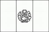 Peruvian Flag Coloring Page Pages sketch template