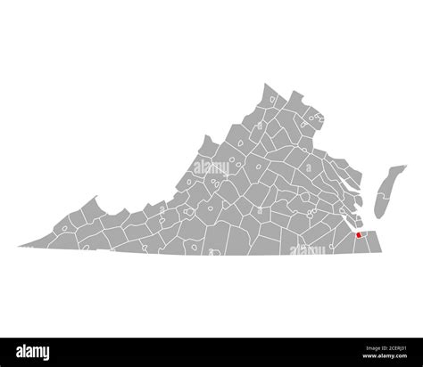 Map of Portsmouth in Virginia Stock Photo - Alamy