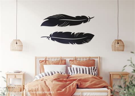 Metal Feather Wall Art Metal Feather Wall Decor Feather Wall - Etsy