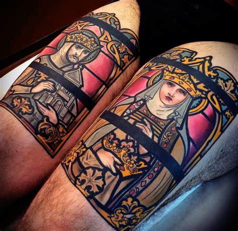 #mikaeldepoissy #frenchtattoos Louis Comfort Tiffany, Leg Tattoos Women, Tattoos For Guys, Crazy ...