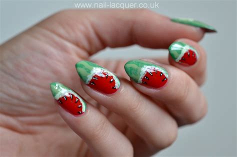 Watermelon nail art - Nail Lacquer UK