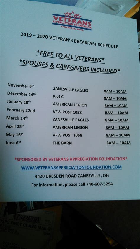 FREE BREAKFAST FOR VETERANS | The Village of Roseville, Ohio