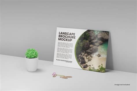 Premium PSD | Landscape brochure mockup