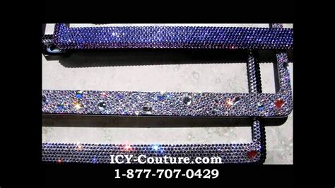 Bling-Bling! :) Custom Crystal License Plate frames - YouTube