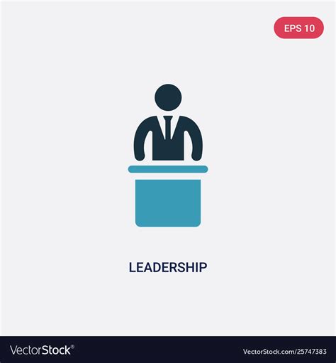 Two color leadership icon from people skills Vector Image