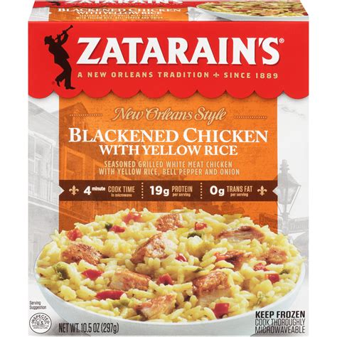 Zatarain's New Orleans-Style Blackened Chicken & Yellow Rice Frozen Meal - Shop Entrees & sides ...