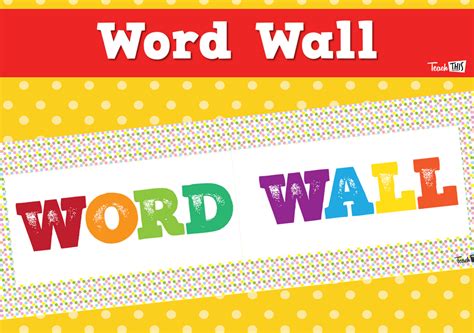 Word Wall Banner :: Teacher Resources and Classroom Games :: Teach This