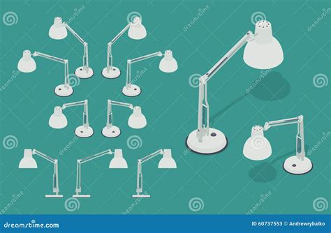 Isometric Desk Lamps Vector Illustration | CartoonDealer.com #53314362