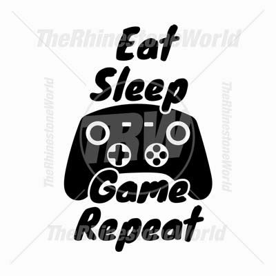 Eat Sleep Game Repeat Clip Art