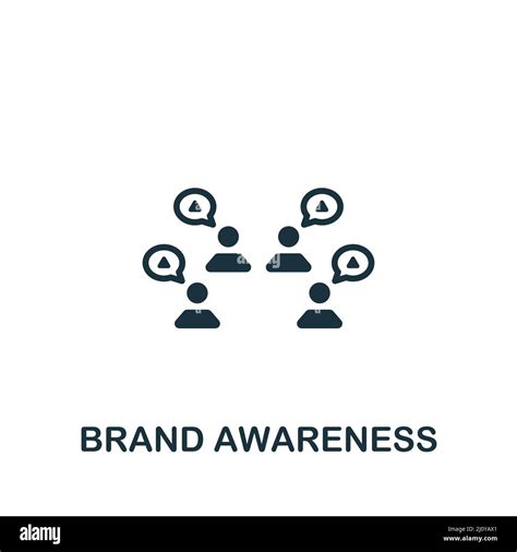 Brand Awareness icon. Monochrome simple icon for templates, web design and infographics Stock ...