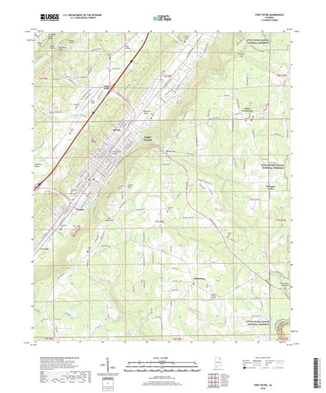 MyTopo Fort Payne, Alabama USGS Quad Topo Map