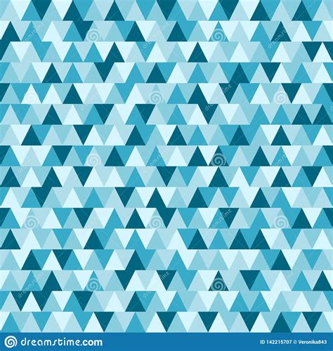 Blue Triangle Seamless Pattern. Geometric Wallpaper Stock Vector ...