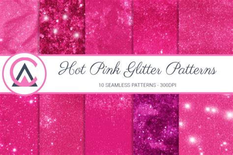 Hot Pink Glitter Digital Paper Patterns Graphic by ArtCursor · Creative ...