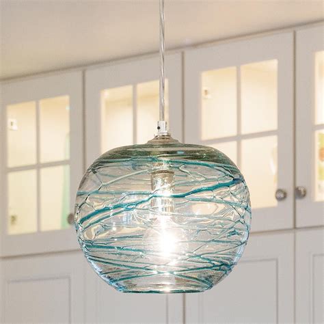 Swirling Glass Globe Mini Pendant Light | Glass globe pendant light ...