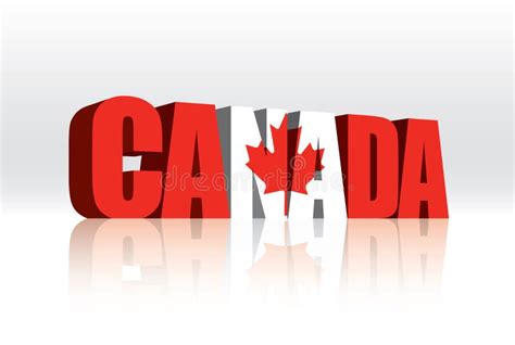 3D Canada Vector Word Text Flag Stock Vector - Image: 27472875